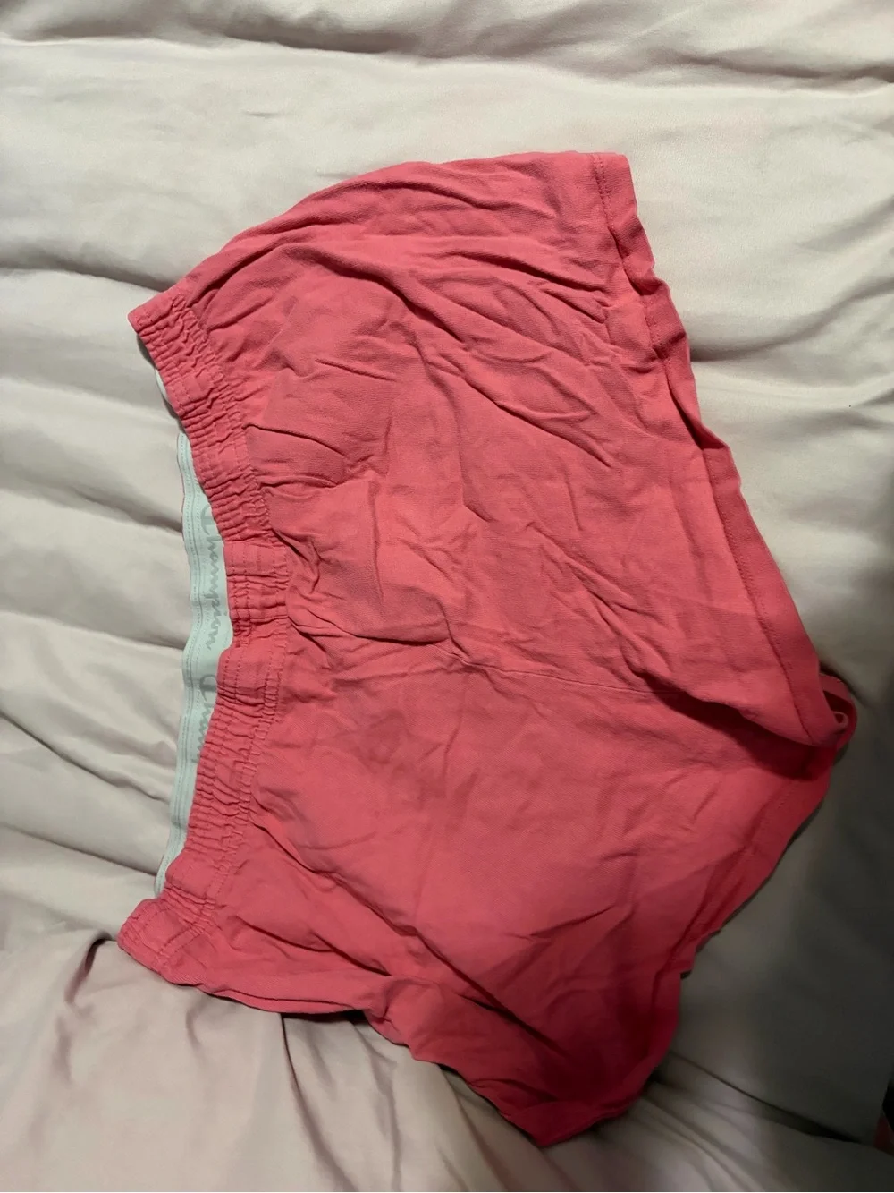 Champion Coral Athletic Shorts with White Trim